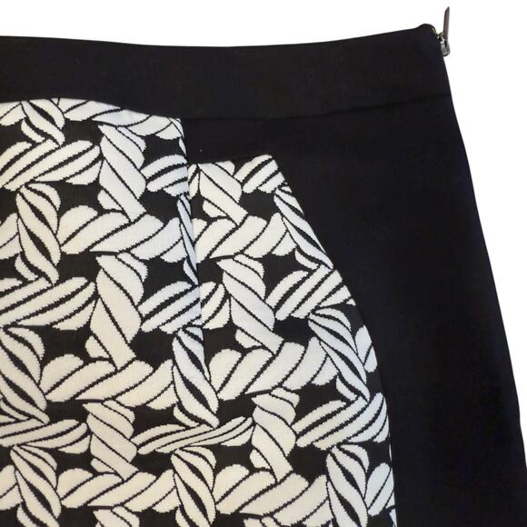 Worthington Women’s sz. 10 black & white color block pencil skirt Slimming #3684 - Picture 4 of 6